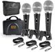 Pyle Professionele Dynamische Microfoonset (3-delig) - Handmicrofoon - Zwart