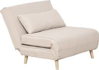 HOMCOM Eenpersoonsbedbank - Slaapbank - 95x190x27,5 cm - Grijs