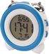 Merkloos Digitale retro wekker/alarm klok - wit/blauw - met licht - snoozefunctie