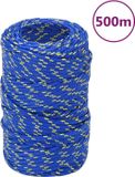 vidaXL Boottouw 2 mm 500 m polypropyleen blauw