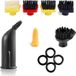 Premium set de nettoyage à la vapeur avec buse, joint et 5 brosses - pièces de rechange pour aspirateurs