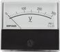 Velleman Analoge voltmeter, inbouwmontage, voor AC-spanningen tot 300 V, met nulregelaar, 60 mm x 47 mm