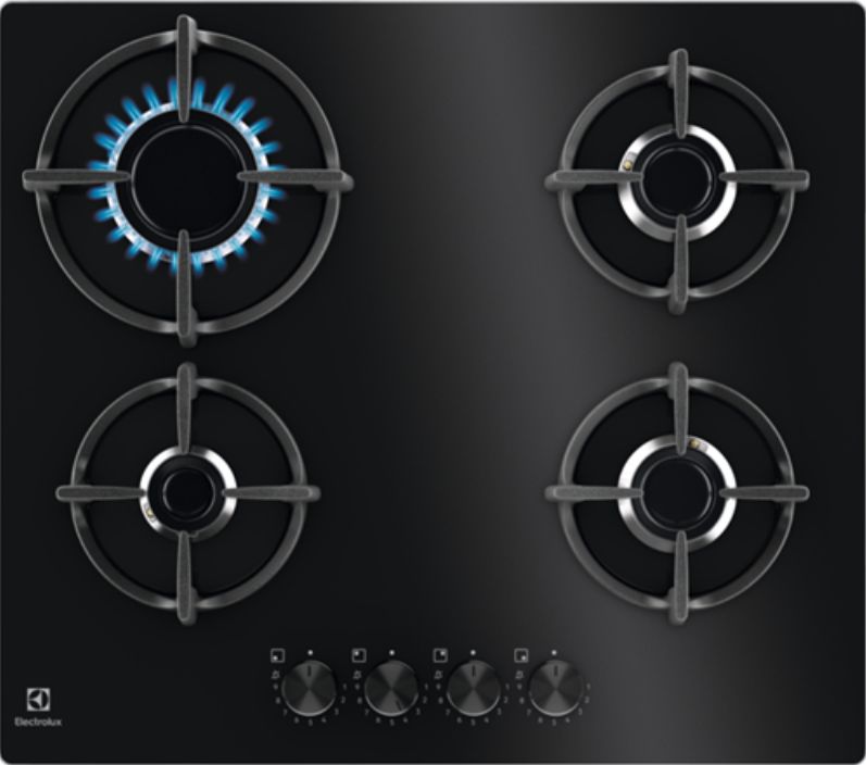 Electrolux EGG64272K - Gas Cooktop - 60cm - Black - 4 Zones