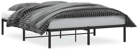 vidaXL Bedframe metaal zwart 160x200 cm