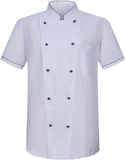 MISEMIYA Heren Koksjas KZ-8501B - Wit, 5XL EU