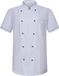 MISEMIYA Heren Koksjas KZ-8501B - Wit, 5XL EU