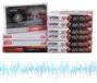 10-pack cassettebandjes, ruisarme audiocassettes, 60 minutes ruisarme muziekcassettes, transparante plastic cassettehoes, lege cassettes, pour conférences, séminaires et enregistrements quotidiens