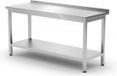 HENDI Muurwerktafel met schap – robuust roestvast staal – verstelbare poten – 600x600x850 mm