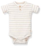 Little Dutch Romper Korte Mouw Stripe Sand/White Maat 56