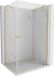 Mexen Mist-H Duo douchecabine scharnierend rechts 75 x 80 cm, transparent, brossé or