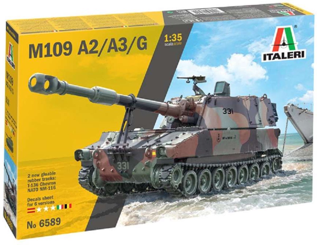 Italeri 1:35 6589 M109 A2/A3/G Tank Plastic kit