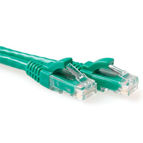 ACT Groene 10 meter U/UTP CAT6 patchkabel snagless met RJ45 connectoren