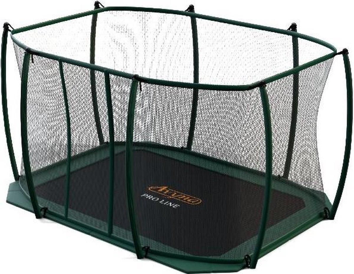 Avyna Veiligheidsnet gebogen palen tbv trampoline 352 - L520 x B305 - Groen