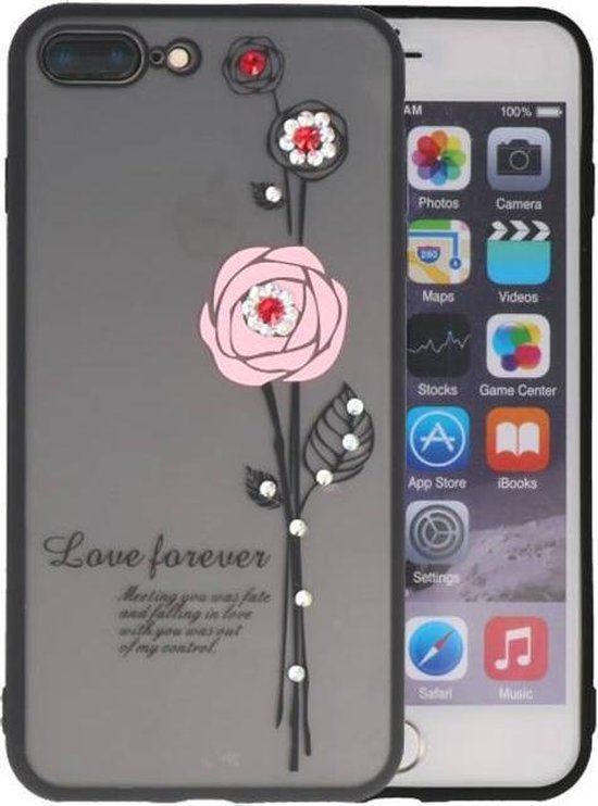 Love Forever Back Cover - iPhone 7 Plus / 8 Plus - Roze