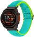 By Qubix Qubix Elastisch Solo Loop Nylon Bandje voor Garmin - 26mm Quickfit - Mintgroen/Groen - 51mm Horlogekast