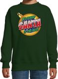 Bellatio Decorations Foute kersttrui / sweater My friend Santa is the best groen voor kinderen - kerstkleding / christmas outfit 110/116