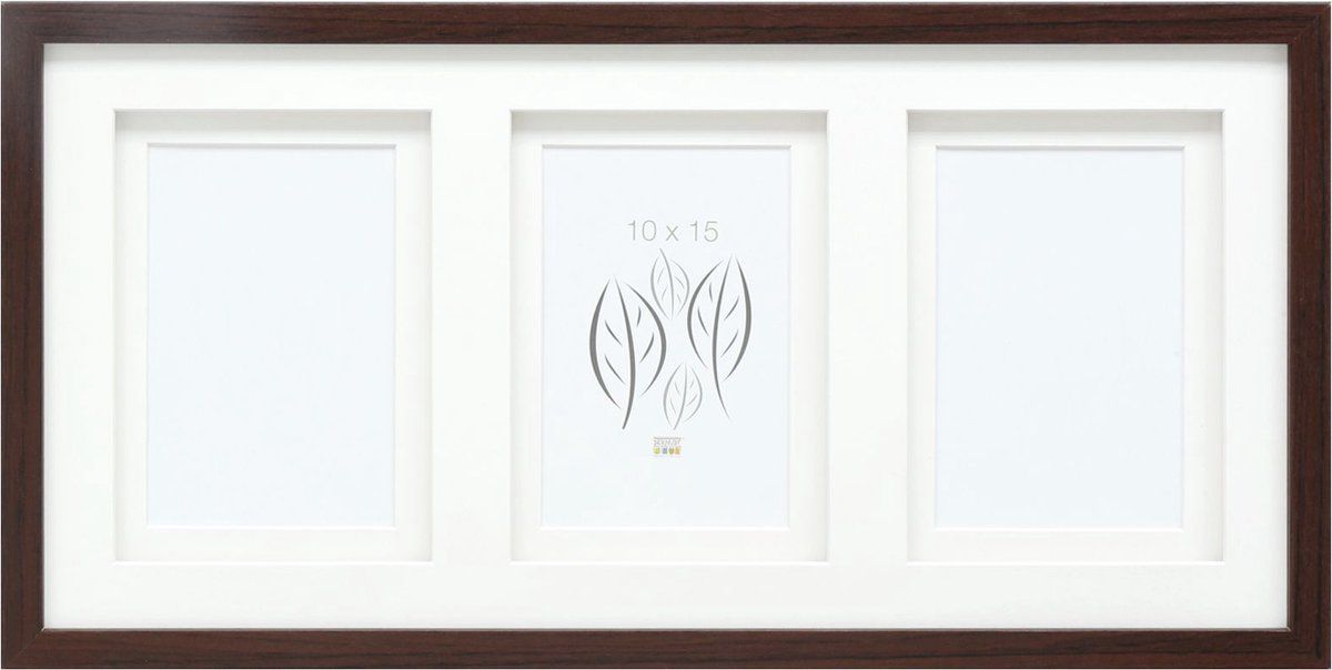 Deknudt Frames Multifotolijst - Bruin - 3 Foto's 10x15