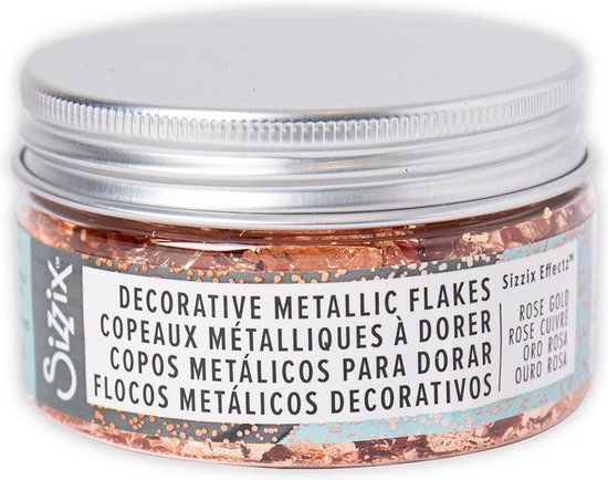 Sizzix Effectz decorative metallic flakes rose gold