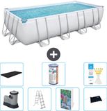 Bestway Rechthoekig Power Steel Zwembad - 549 x 274 x 122 cm - Grijs