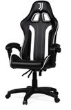 Qubick Gaming Chair Juventus tot het einde, kunstleer, wit/zwart, standaard