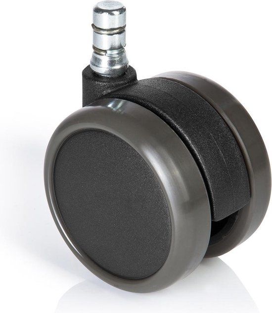 hjh office Bureaustoel Wiel - Zwart - 5x Rolo No-Noise 11mm/65mm