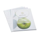 Rapesco 1104 Eco geperforeerde kunststof hoesjes, A4, transparant, 100 stuks