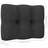 vidaXL 5-delige Loungeset met Kussens Massief Grenenhout Wit