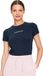 Guess Print G T-Shirt Korte Mouw Ronde Hals Blauw Katoen Logo Regular Fit Vrouwen S