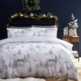 furn. Midwinter Toile Dekbedovertrek Set, Sneeuw, Eenpersoons