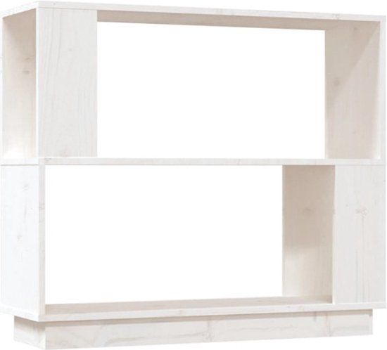vidaXL Boekenkast/kamerscherm 80x25x70 cm massief grenenhout wit