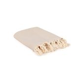 Bankhoes, geruit, 130 x 170 cm, beige