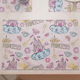 PETTI Artigiani Italiani - Amerikaanse placemats met digitale print, Amerikaanse placemats van stof en wasbaar (set van 2-30 x 45 cm) Princess, 100% Made in Italy