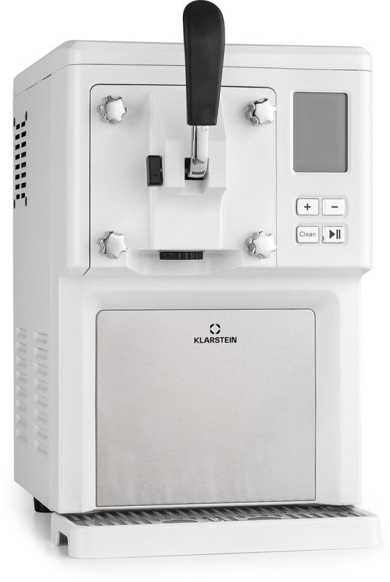 Klarstein Sweet Sundae ijsmachine compressor 1,5 liter rvs wit