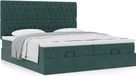 Maison Exclusive - Lit plateforme avec matelas, vert foncé, 200x200 cm, velours