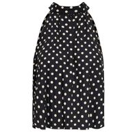 ONLY Black Polka Dot Straight Hem Halter Top
