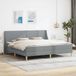 vidaXL Bedframe met matras en hoofdeinde - Polyester - Lichtgrijs - Tweepersoons