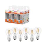 OSRAM LED-lamp Stervorm A40 filament, 6500 K koelwit daglicht, 3,4 W, E27, helder, 470 lm, 15.000 uur, 6-Pack