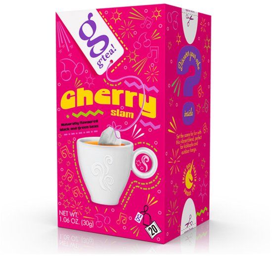 g'tea! Zwarte & groene thee Cherry Slam, 20 st.