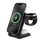 Accezz 3-in-1 Opvouwbare Draadloze Oplader - Geschikt voor MagSafe - 20W Qi Wireless Charger - Oplaadstation