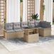 Maison Exclusive - Ensemble de jardin 7 pièces, beige, en polyrotin