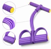 StarTech Multifunctioneel trainingsapparaat - 8-voudige pedaaltrainer - weerstandsband - training voor arm- en buikspieren - krachttraining - paars