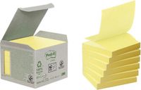 Post-it Z-Notes, Gerecycleerd, Mini Toren, Geel, 76 x 76 mm, 6 Blokken