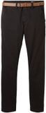 Tom Tailor Denim Slim-fit chino met riem - Maat 31/34 - Black