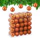 Merkloos / Sans marque Relaxdays kerstballen set van 50 - Ø 6 cm - kunststof - onbreekbaar - oranje