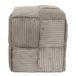 HOME DECO FACTORY, HD0540, Gestreepte taupe gevlochten poef, elegant en comfortabel design, ideaal voor woonkamer of slaapkamer, veelzijdig en gemakkelijk te onderhouden, kleur taupe