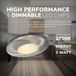 HOFTRONIC Pavo - Platte Inbouwspots - RVS - 3 Watt - 2700K - 300 Lumen - IP44