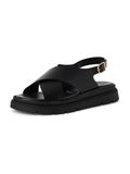 Tamaris Sandalen Zwart Leer Dames Maat 38