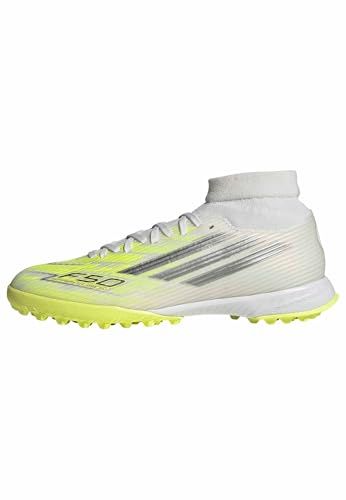 adidas dames F50 SPARKFUSION LEAGUE Mid Cut Turf Football Shoes Womens, ftwr white/iron met./hi-res yellow, 36 EU