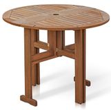 Furinno FG17035 Tioman Hardwood Patio Furniture Gateleg ronde tafel in teakolie