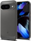 Spigen Rugged Armor Hoesje Geschikt voor Google Pixel 9 / 9 Pro - Back Cover met Air Cushion - Carbon - Matte - Grijs
